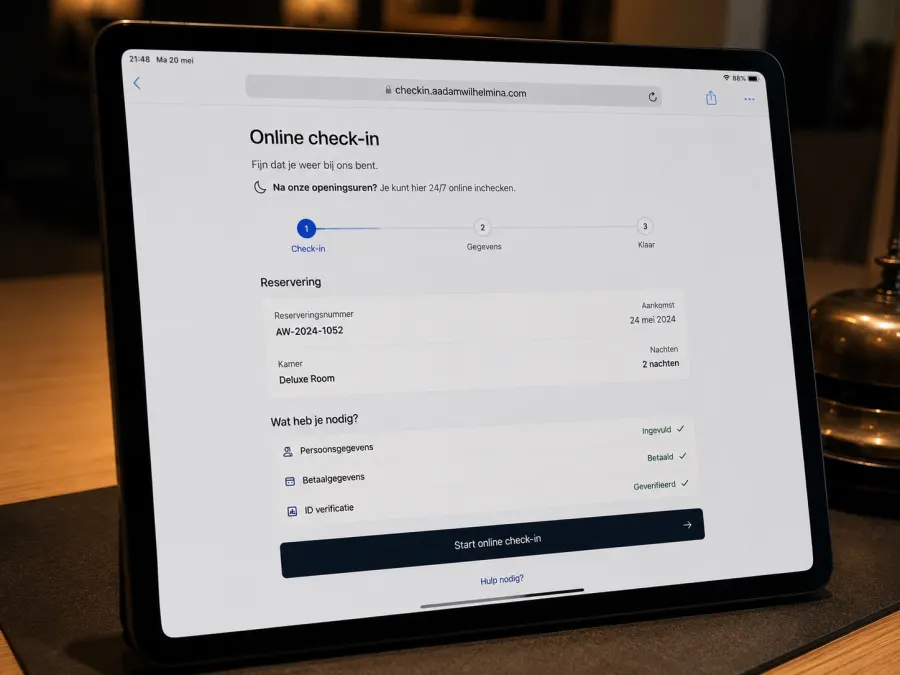 Hotel Aadam Wilhelmina online check-in